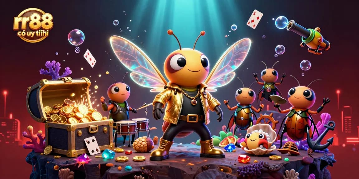 Experience the excitement of rr88 có uy tín in an ultra-detailed casino illustration packed with vibrant gaming elements.