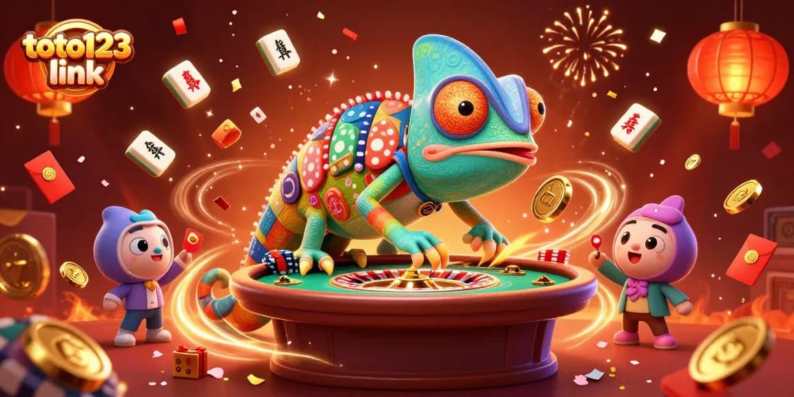 Experience thrilling wins with the exciting toto123 link in this vibrant casino illustration.