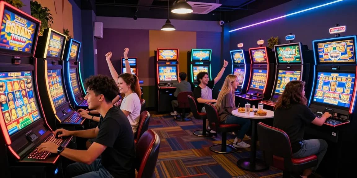 Pengalaman bermain slot gacor di lounge permainan yang ceria dan meriah.