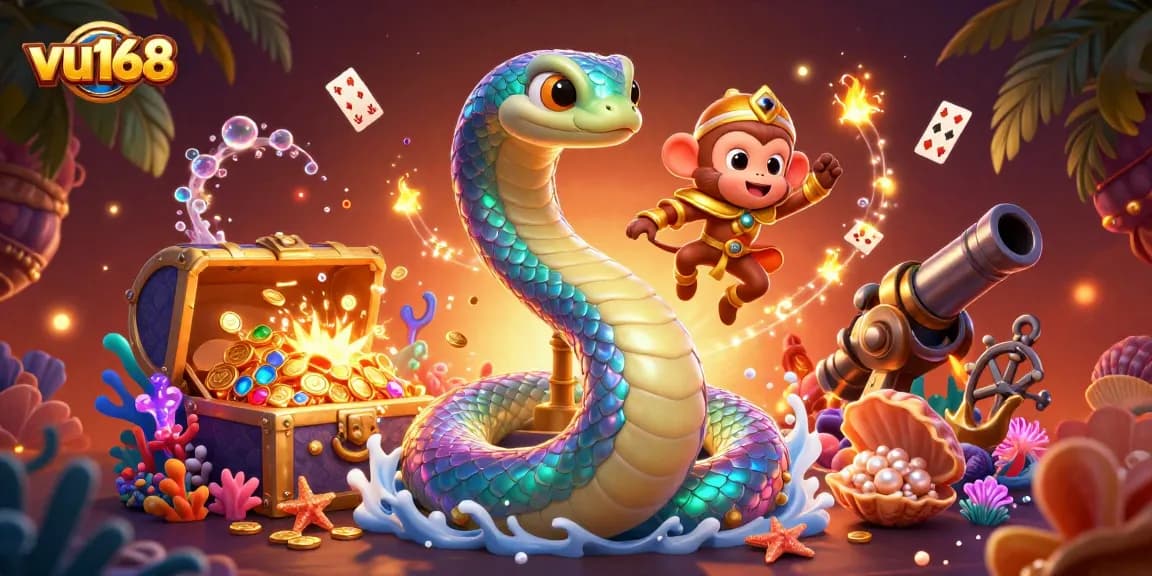 Bet on exciting games at vu168, featuring vibrant characters and dynamic casino elements.