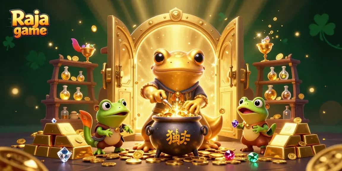 Engage with Raja game’s thrilling experience in an enriched 3D golden alchemist scene
