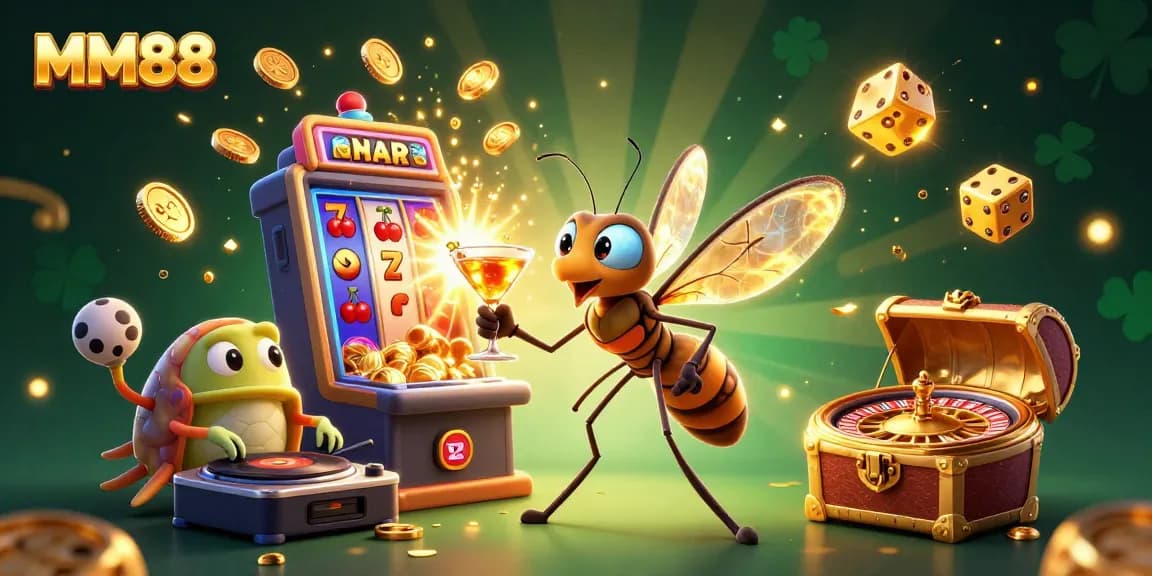 Engage in thrilling MM88 casino entertainment with vibrant characters and exciting game elements