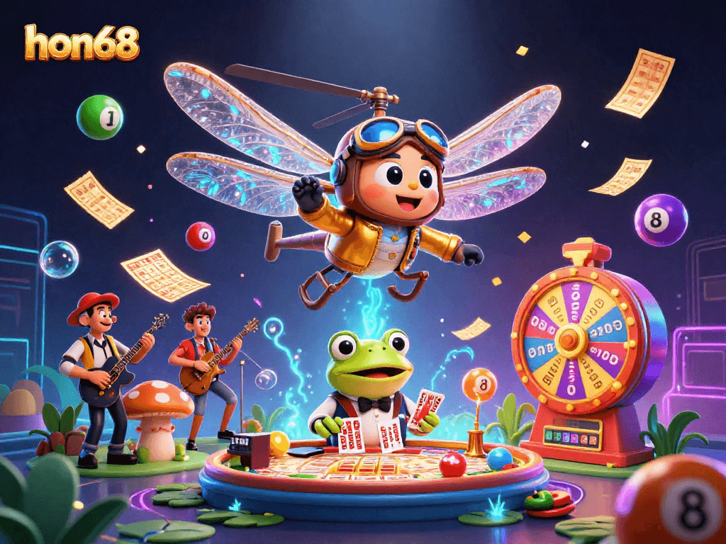 Engage in thrilling gaming experiences at hon68 with vibrant scenes of casino action.