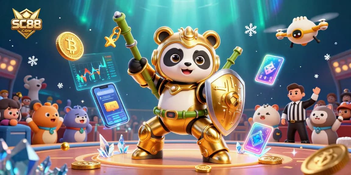 Engage in thrilling gameplay at SC88 COM with exciting cryptocurrency visuals and casino elements.