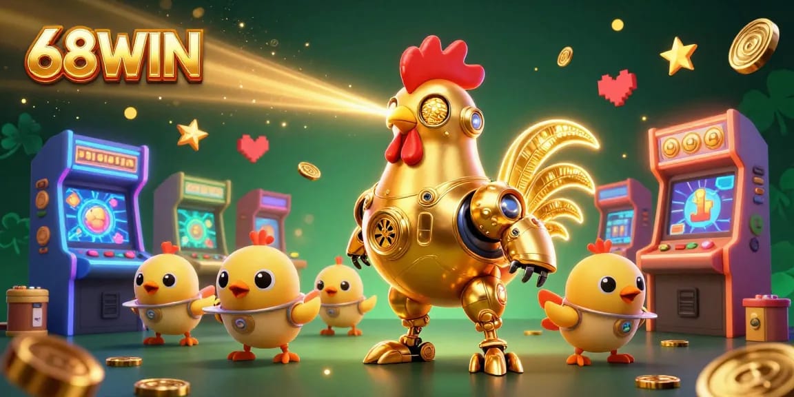 Engage with exciting games at 68WIN with vibrant 3D casino visuals showcasing fun characters and colorful game elements.