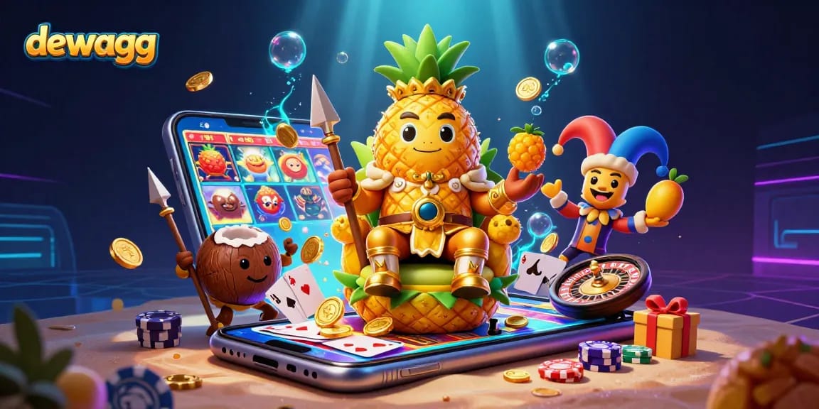 Dewagg offers thrilling online gambling activities featuring the golden pineapple king and exciting slot games.
