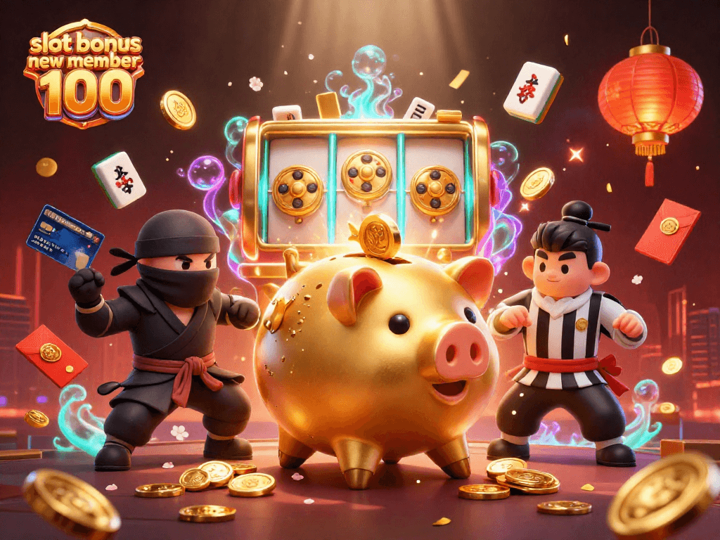 Win big with the slot bonus new member 100 at SLOT 88, featuring captivating game elements and dynamic characters.
