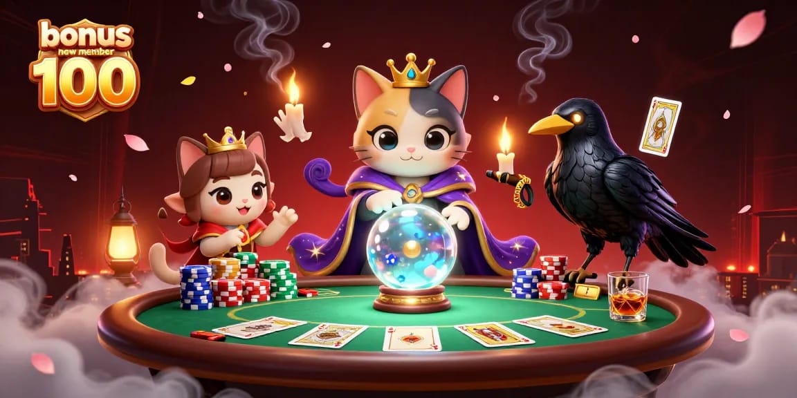 Experience the thrill of bonus new member 100 as you play in a vibrant casino scene filled with luck.
