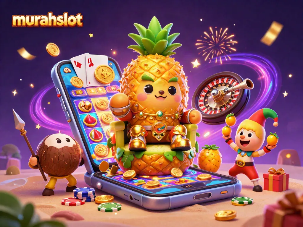 Murahslot menawarkan pengalaman bermain slot yang menarik dengan raja nanas dan keseruan kasino.