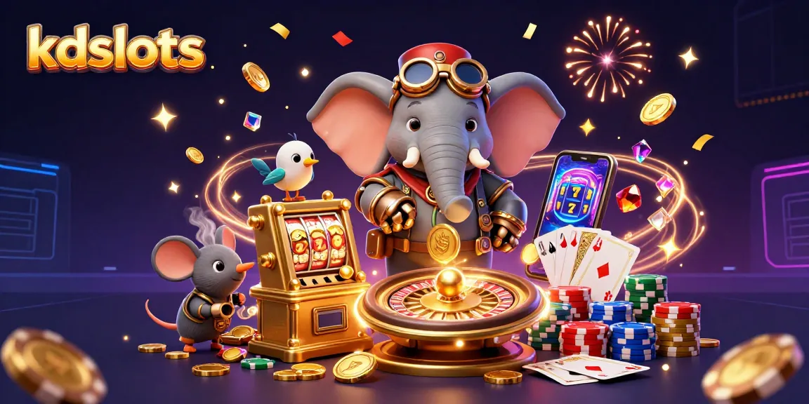 Experience thrilling action at kdslots with vibrant slot machines and dazzling casino elements.