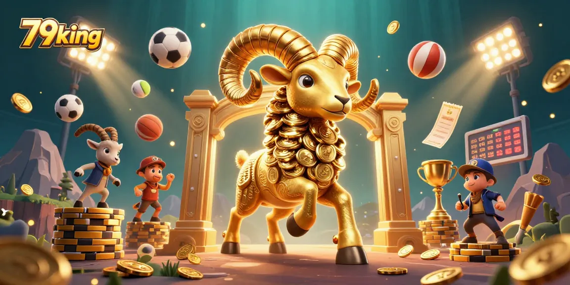 Experience thrilling action with 79king's golden ram charging through a casino scene filled with excitement.