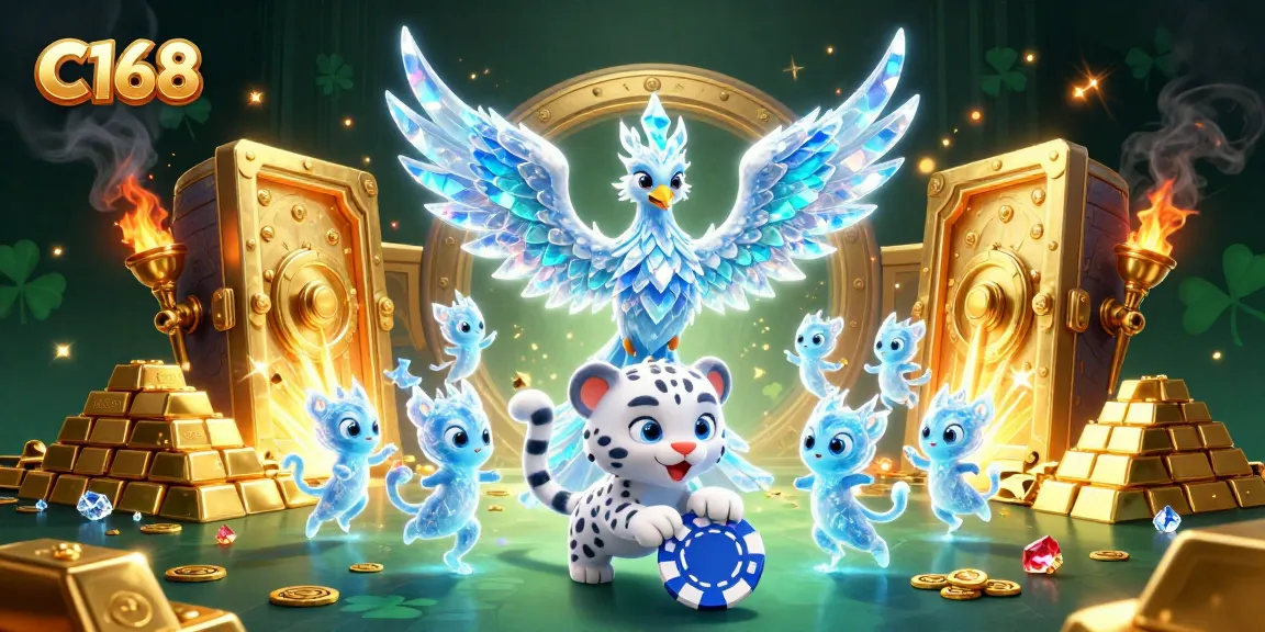 Experience thrilling gameplay with C168's dynamic casino games featuring icy characters and treasure!