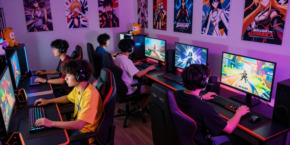 Engaged players immersed in hentai game sessions, showcasing vibrant graphics and gaming setups.
