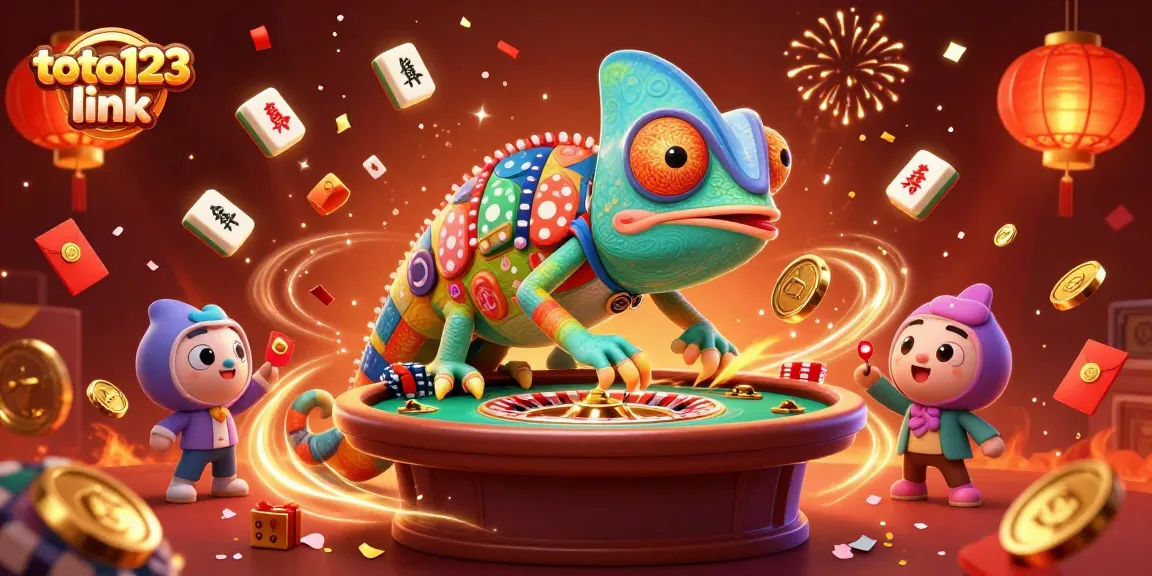 Experience thrilling wins with the exciting toto123 link in this vibrant casino illustration.