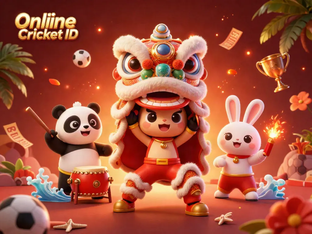Engage with Online Cricket ID by exploring a vibrant, fun illustration depicting cricket-themed characters and betting elements.