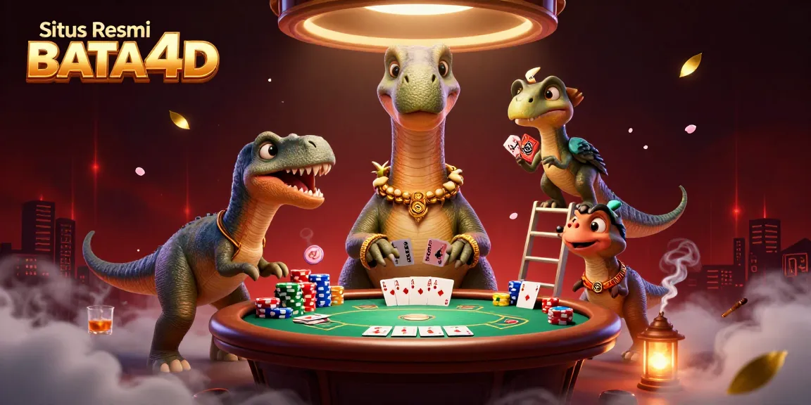 Situs Resmi BATA4D memberikan dorongan kartu di meja poker dengan dinosaurus 3D yang mengesankan.