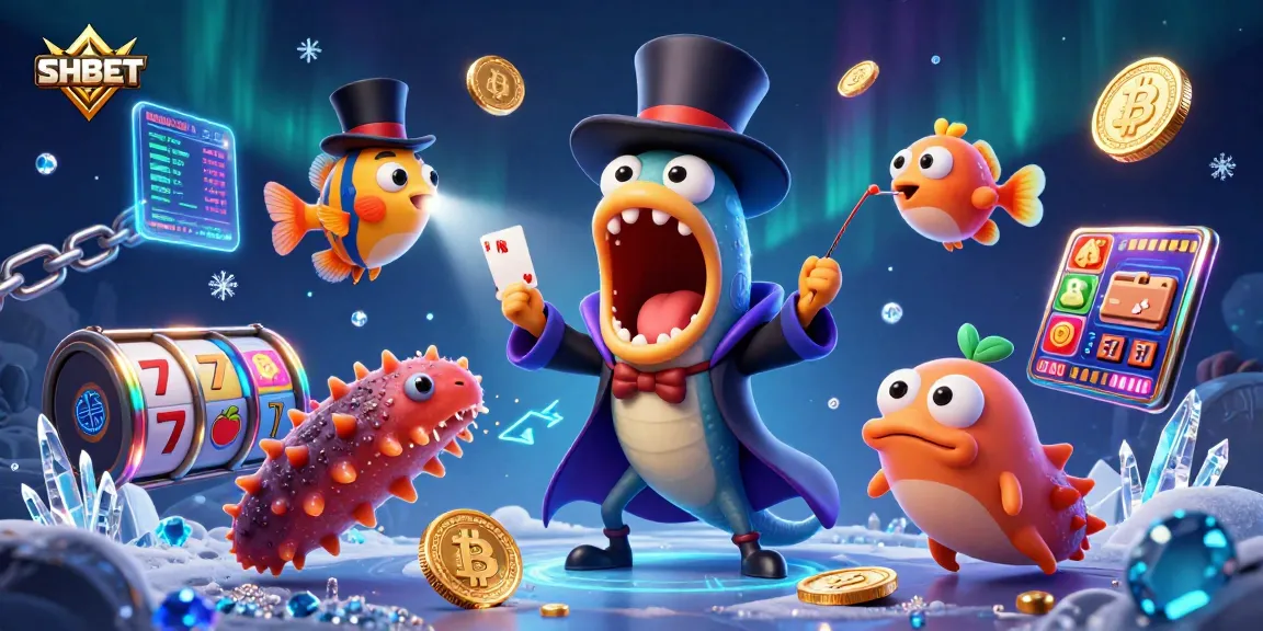Experience SHBET's thrilling card tricks in a vibrant underwater casino scene.