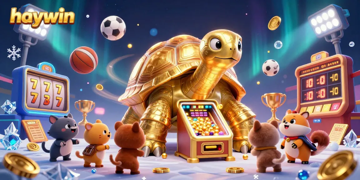 haywin offers exciting slots gameplay with a colossal tortoise, sports elements, and a dynamic casino environment.