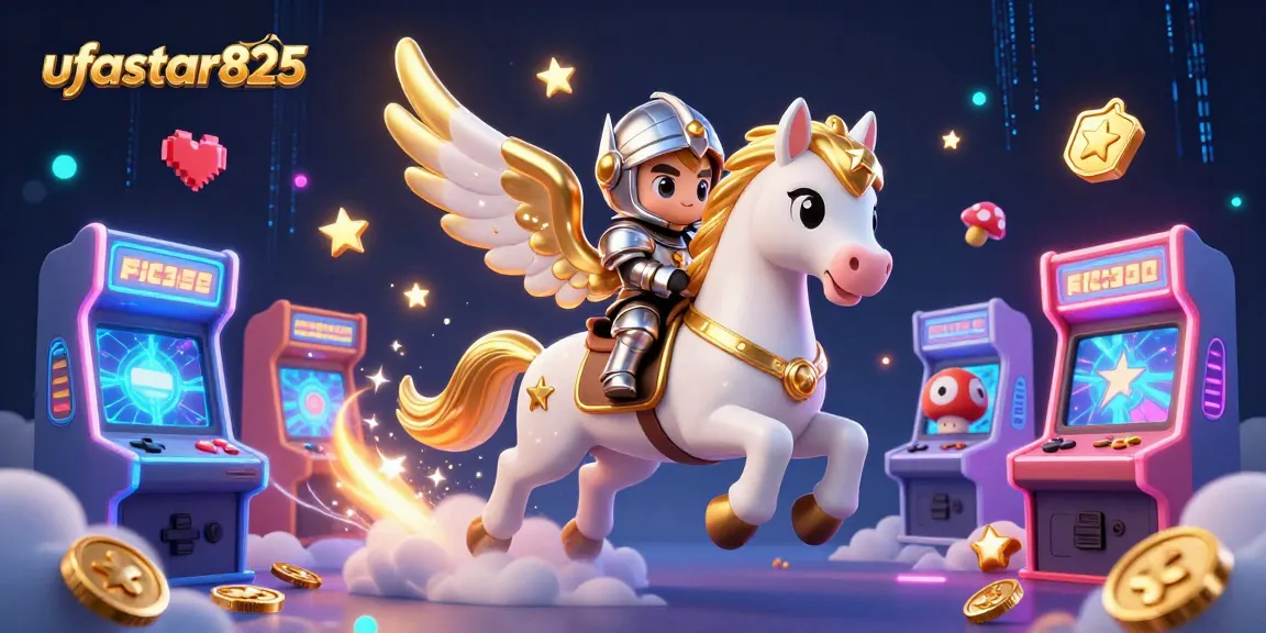 ufastar825 สนุกกับภาพวาด 3D ของม้าอวกาศและนักรบในโลกคาสิโน