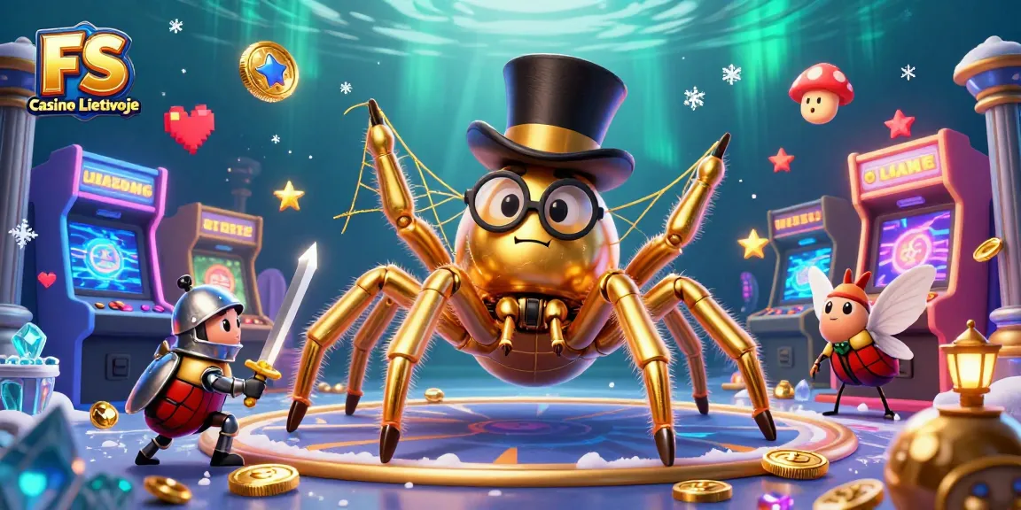 Engage in thrilling gaming at FS casino Lietuvoje with a colorful, dynamic casino scene.