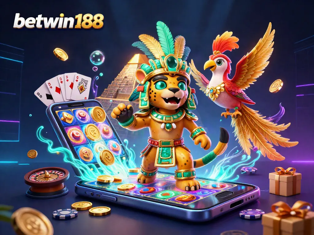 Betwin188 offers thrilling slots with golden coins and vibrant gameplay in a magical setting.