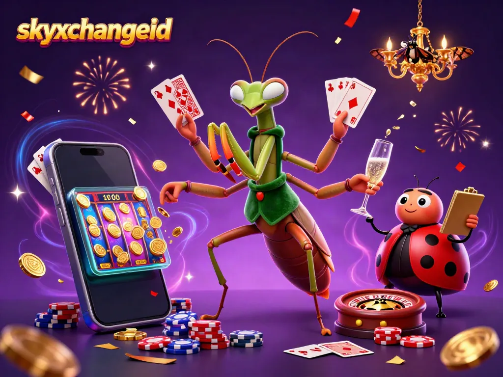 Experience thrilling betting action with skyxchangeid featuring dynamic characters and casino elements.