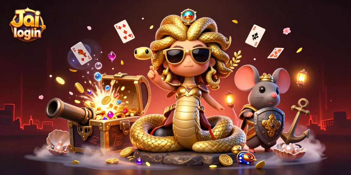 Experience thrilling gameplay with Jai club login, featuring 3D characters and vibrant casino elements.