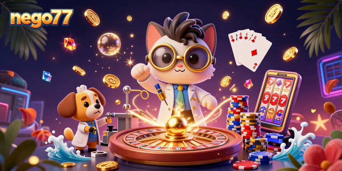 Play slots with nego77 and win big jackpots in this vibrant casino scene.