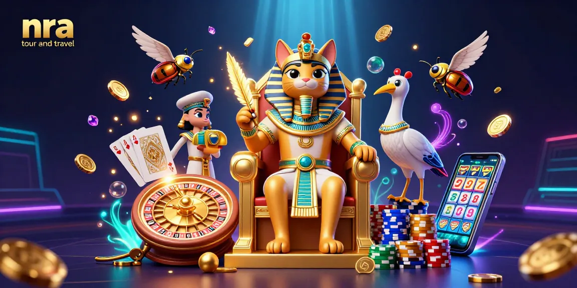 Play exciting games at NRA Tour and Travel with vibrant casino elements and captivating characters.