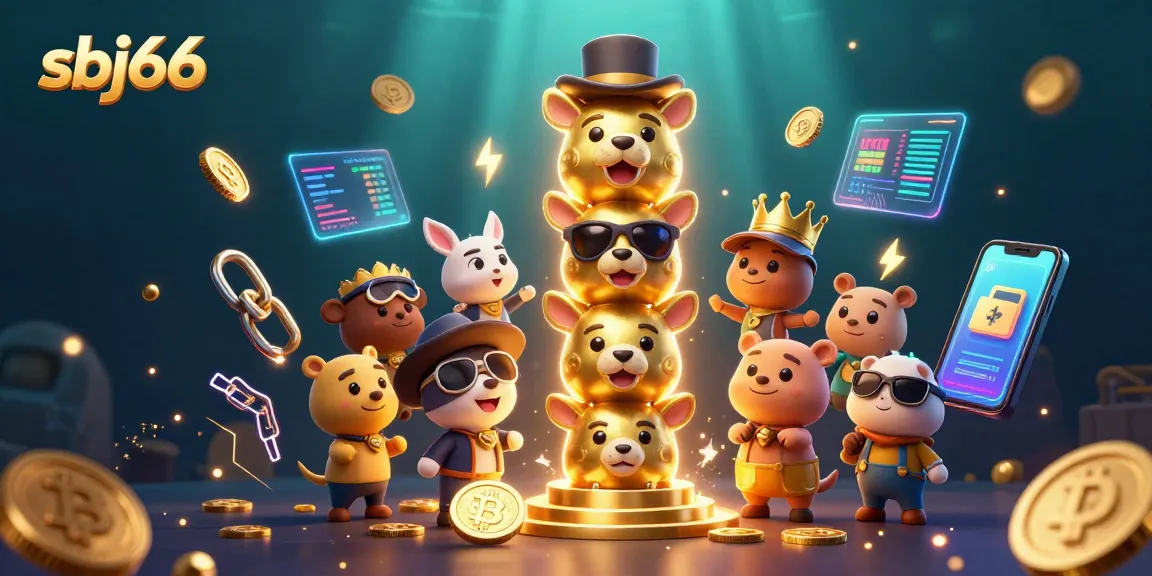 Experience the fun of SBJ66 online casino with vibrant gaming elements and a colorful totem.