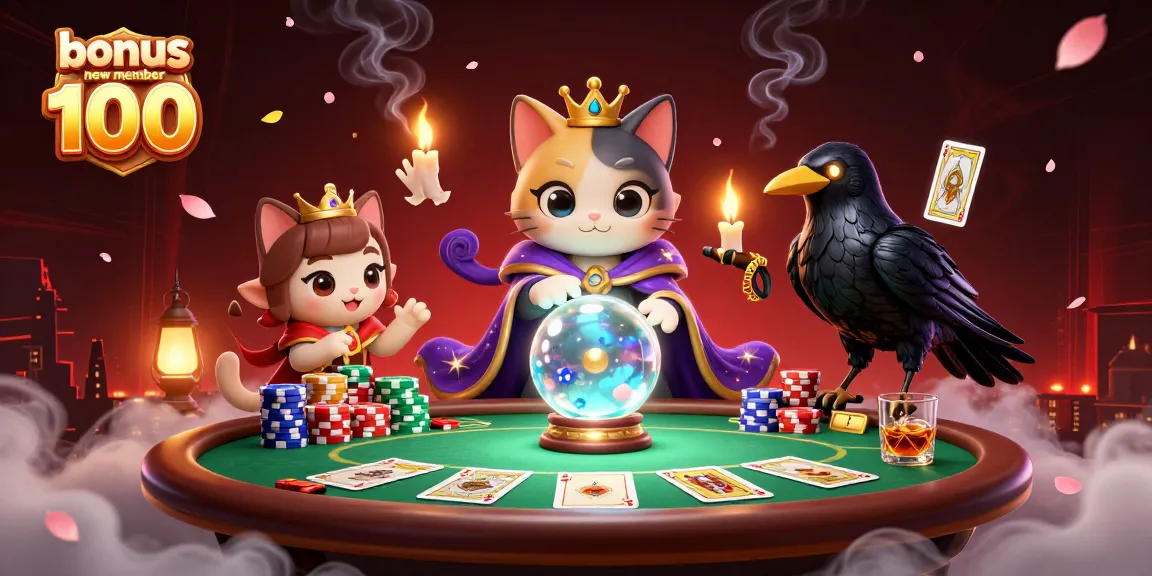 Experience the thrill of bonus new member 100 as you play in a vibrant casino scene filled with luck.