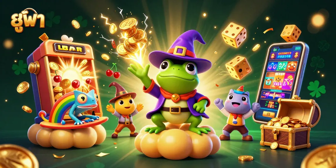 Experience the thrill of ยูฟ่า with dynamic casino elements and vibrant characters in a digital illustration.