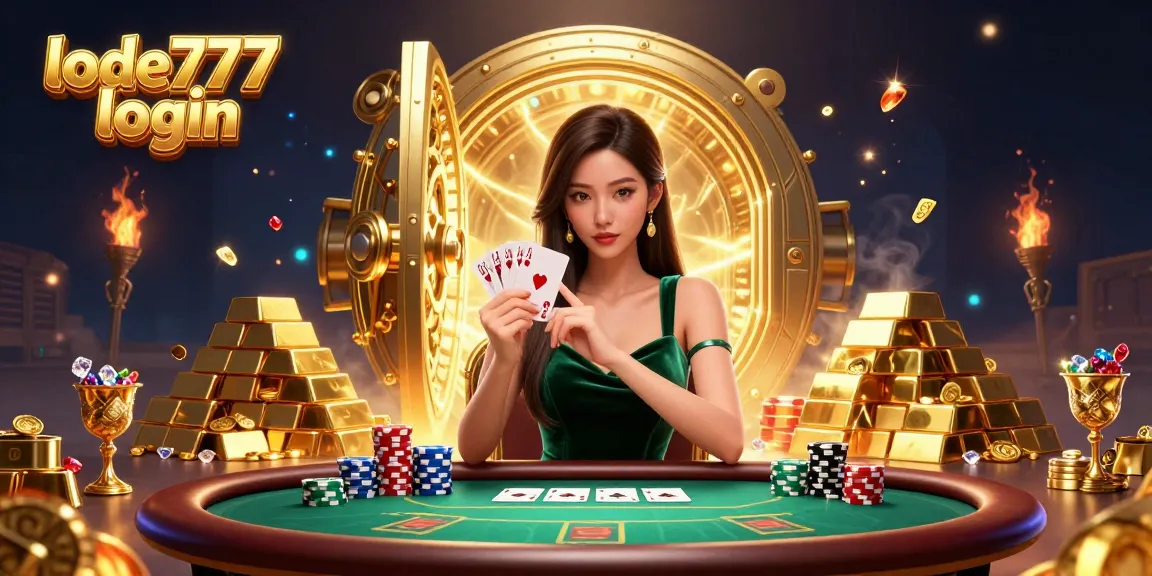 Experience the thrill of lode777 login with our glamorous poker scene featuring treasures and excitement.