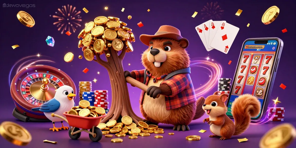 Experience live casino thrills with dewavegas in this vibrant 3D illustration showcasing dynamic gameplay elements.