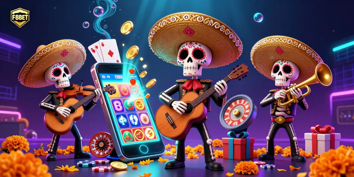 Experience vibrant casino excitement with F8BET’s playful skeleton mariachi band, dynamic slot games, and rich 3D visuals.