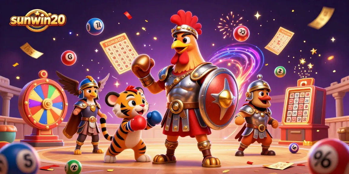 Win big with sunwin20 lottery-style fun featuring a dynamic casino scene.
