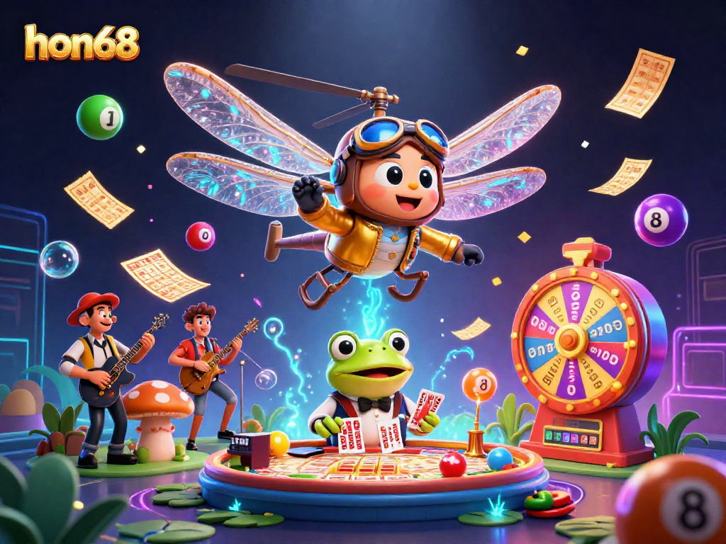 Engage in thrilling gaming experiences at hon68 with vibrant scenes of casino action.