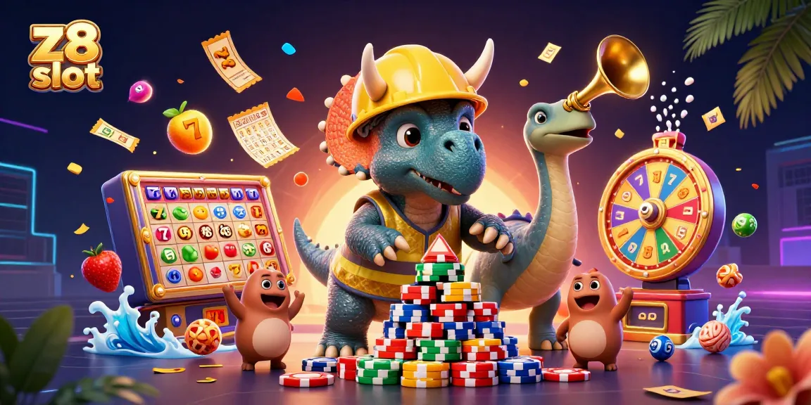 Engage in thrilling z8 slot gameplay with vibrant characters and dynamic casino elements.