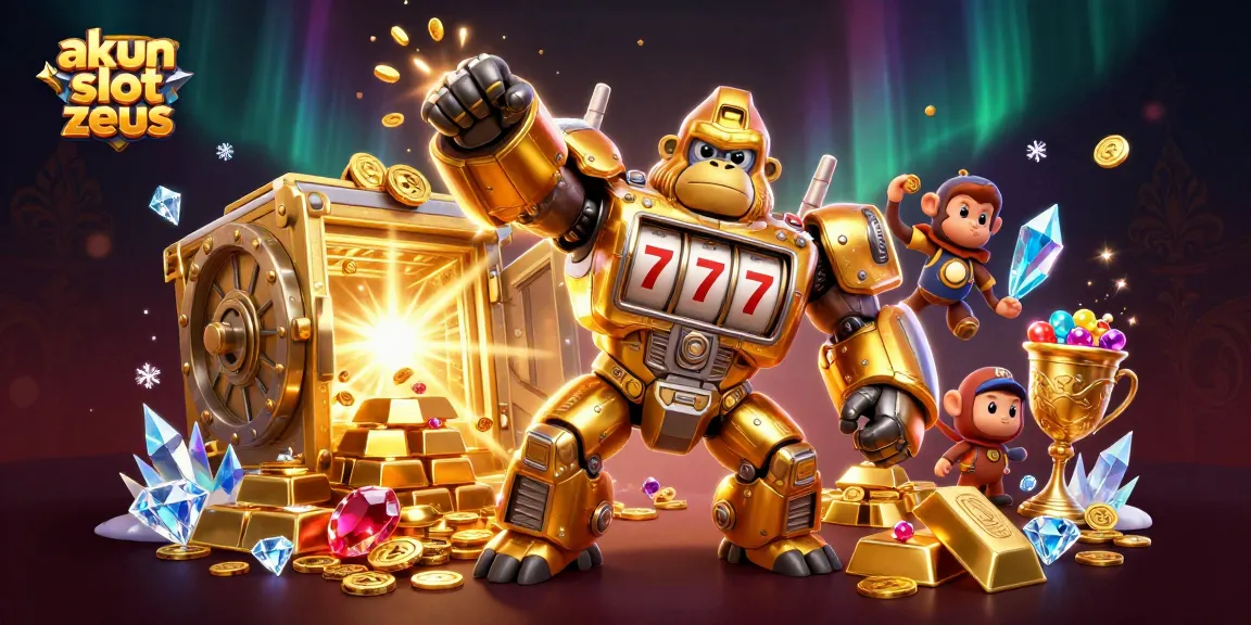 Experience the excitement of akun slot zeus with golden treasures and dynamic 3D characters.