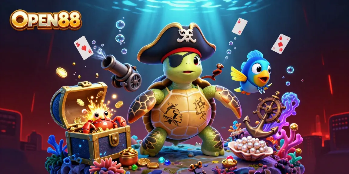 Experience fast-paced action at OPEN88 with an engaging, colorful underwater casino scene.
