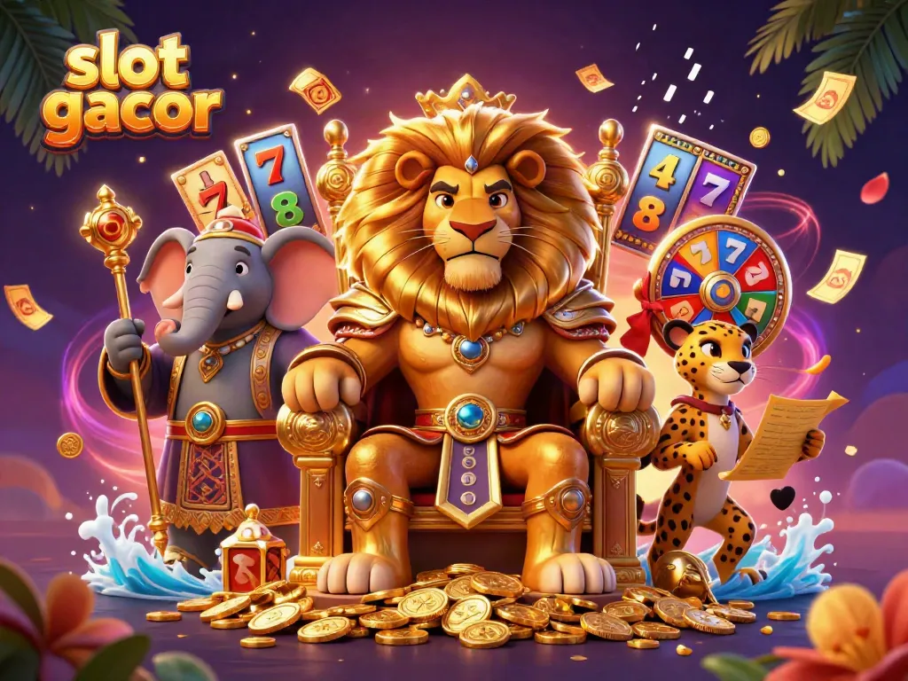 Experience the thrill of slot gacor with dynamic 3D characters and colorful gaming elements.