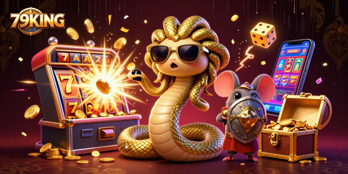 Experience amazing 79KING gameplay in a vibrant 3D casino with thrilling slot machine action.
