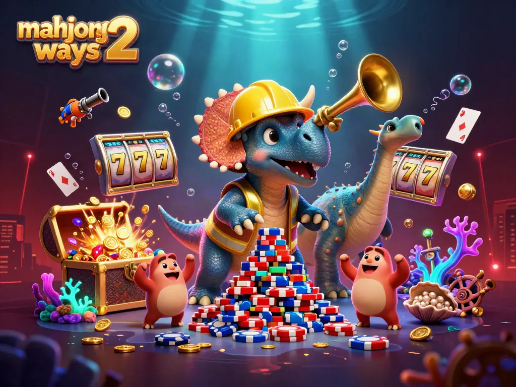 Experience mahjong ways 2 action with vibrant characters celebrating wins amidst casino elements and bright treasures.
