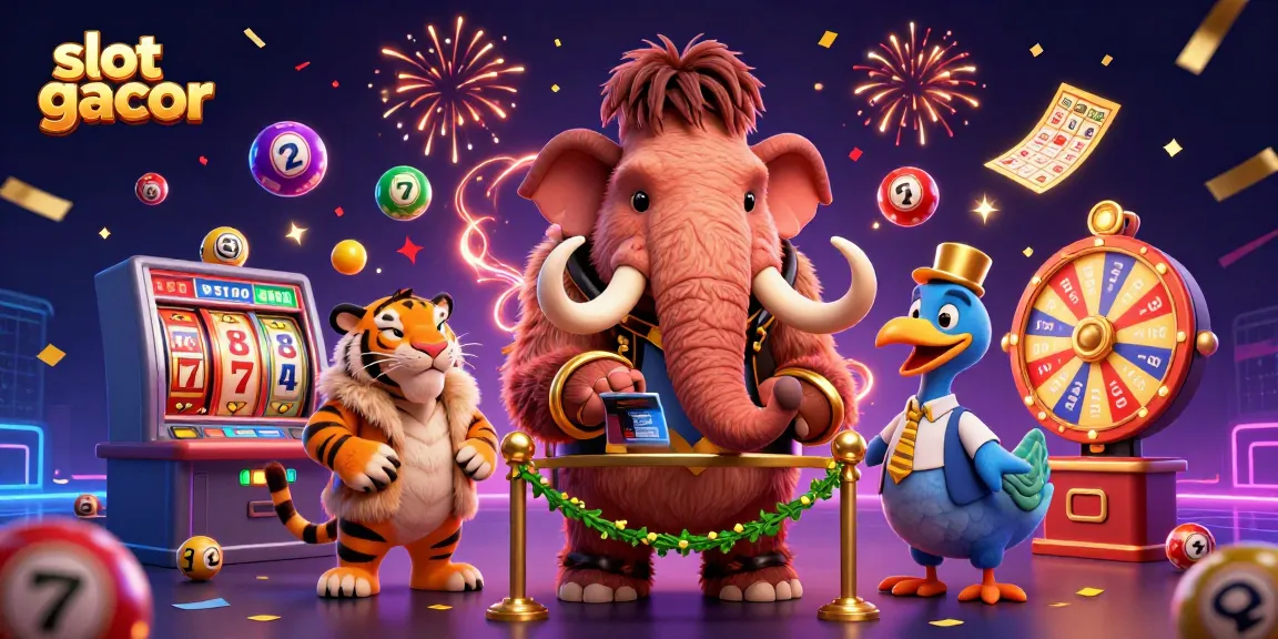 Slot gacor menarik perhatian pemain dengan suasana penuh warna dan karakter unik di casino.
