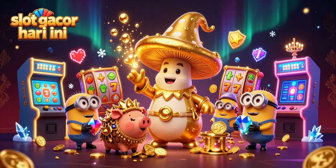 Slot gacor hari ini dengan wizard cendawan dan pig sembilan berkilau di kasino.
