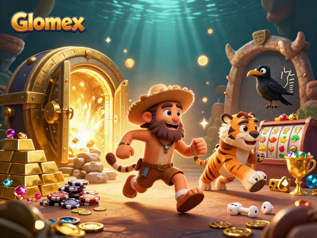 Engage with Glomex's vibrant prehistoric casino scene featuring exciting slot action.