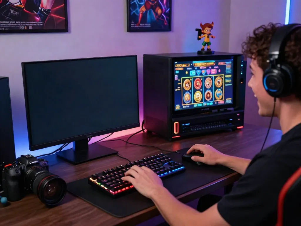 Pengalaman bermain slot digital yang menyenangkan dengan setup permainan modern.