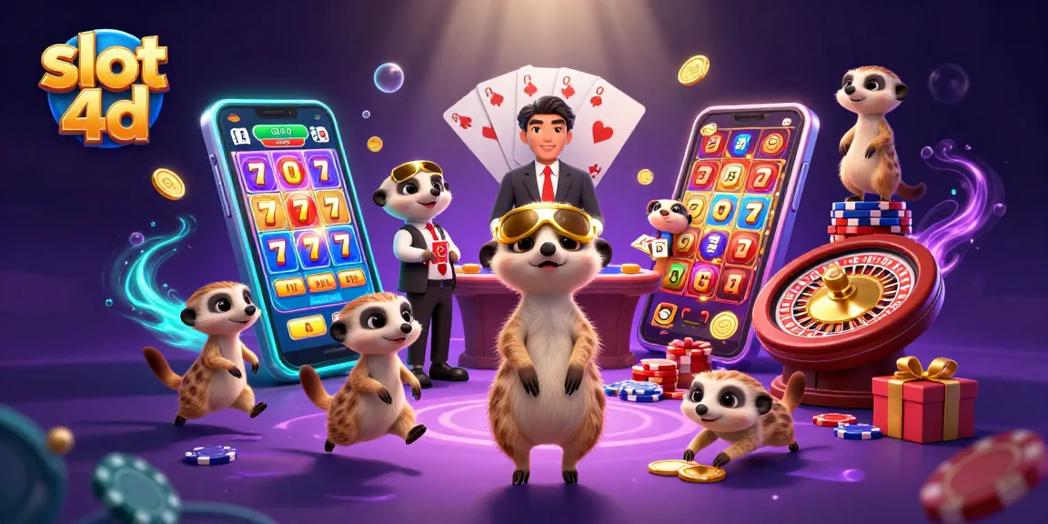 Experience the excitement of slot 4d as meerkats run a lively casino with vibrant game elements.