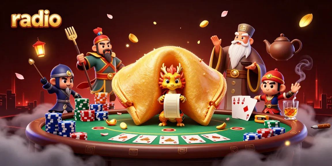 Engaging radio-themed casino illustration showcasing dynamic gaming action.