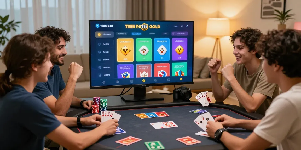 Exciting Teen Patti Gold online gaming scene showcasing real gameplay interaction, vibrant interface, and enthusiastic players